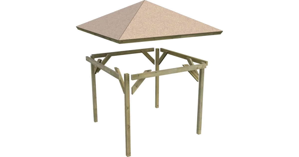 Karibu Pavillon Classic Bergen 1 Mit Schindeln – Bild 4