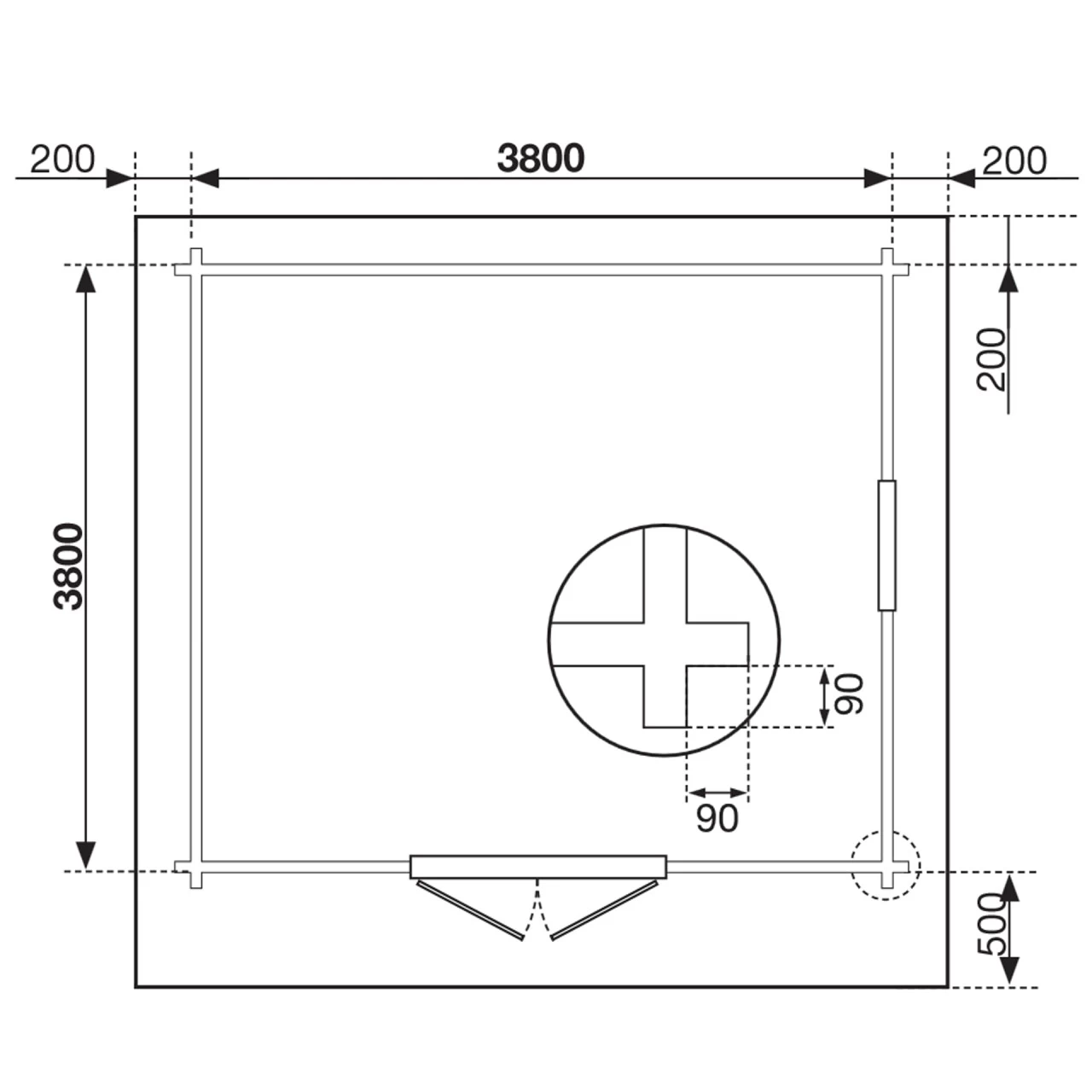 Gartenhaus Irland 2 428 X 443cm Aufstellmaß Inkl. Dachüberstand Blockhaus 40mm Wandstärke – Bild 3