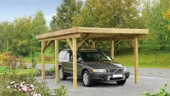 Einzelcarport 340 X 510cm Mit Aluminium-Dachplatten