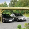 Doppelcarport 604 X 504cm Mit Aluminium-Dachplatten