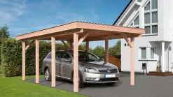 Einzelcarport 338 X 572cm Mit PVC-Dachplatten