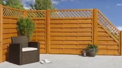 Sichtschutz Zaun Sunline Rankgitter Farbig Lasiert