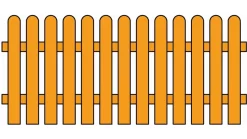 Vorgartenzaun Kiefer/Fichte Farbig Lasiert