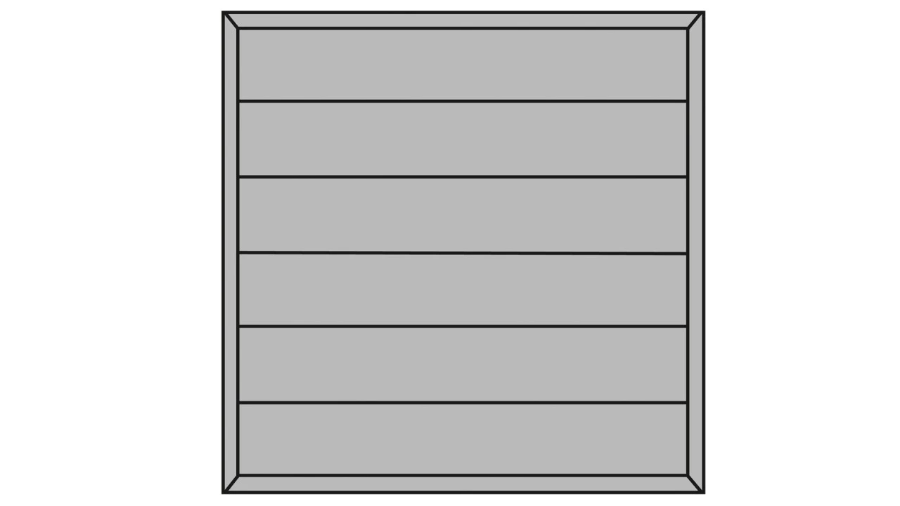 Design WPC Alu Dichtzaun Moglia Roma Forte WPC Anthrazit / Rahmen Alu Silber – Bild 2