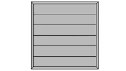 Design WPC Alu Dichtzaun Moglia Roma Forte WPC Sand / Rahmen Alu Silber