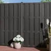 Sichtschutz Zaun Jumbo WPC Ibiza Anthrazit Mit 4 Extra Stabilen Aluminium-Querriegeln Anthrazit