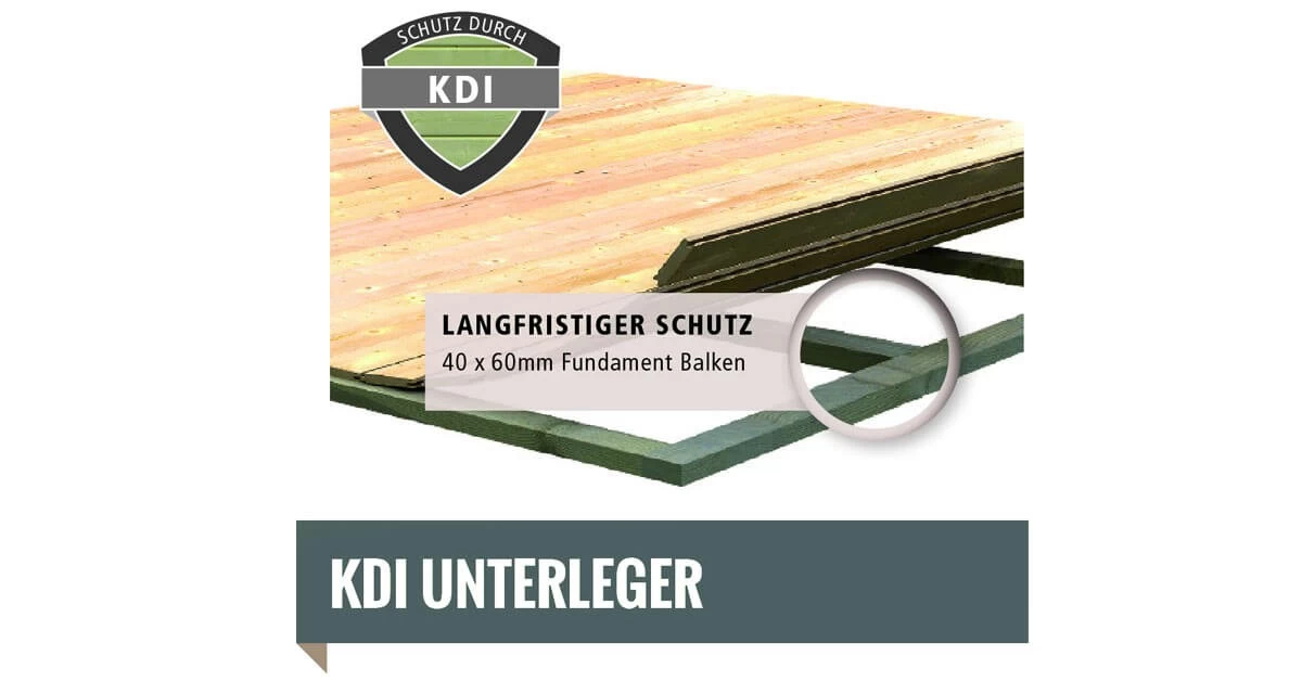 Karibu 19mm Gartenhaus Retola 6 Unbehandelt Mit Anbauschrank + 2,80m Anbau – Bild 3