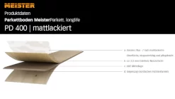 Meister Longlife-Parkett PD 400 Eiche Lebhaft Cremeweiß Gekälkt 9014