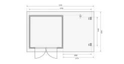 Karibu Gartenhaus Bastrup 5 Mit Anbau 2m 28mm Blockbohlenhaus 480x297cm Unbehandelt