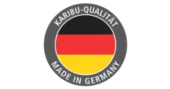 Karibu Gartenhaus Bastrup 5 Terragrau Mit Anbau 3m 28mm Blockbohlenhaus 580x297cm