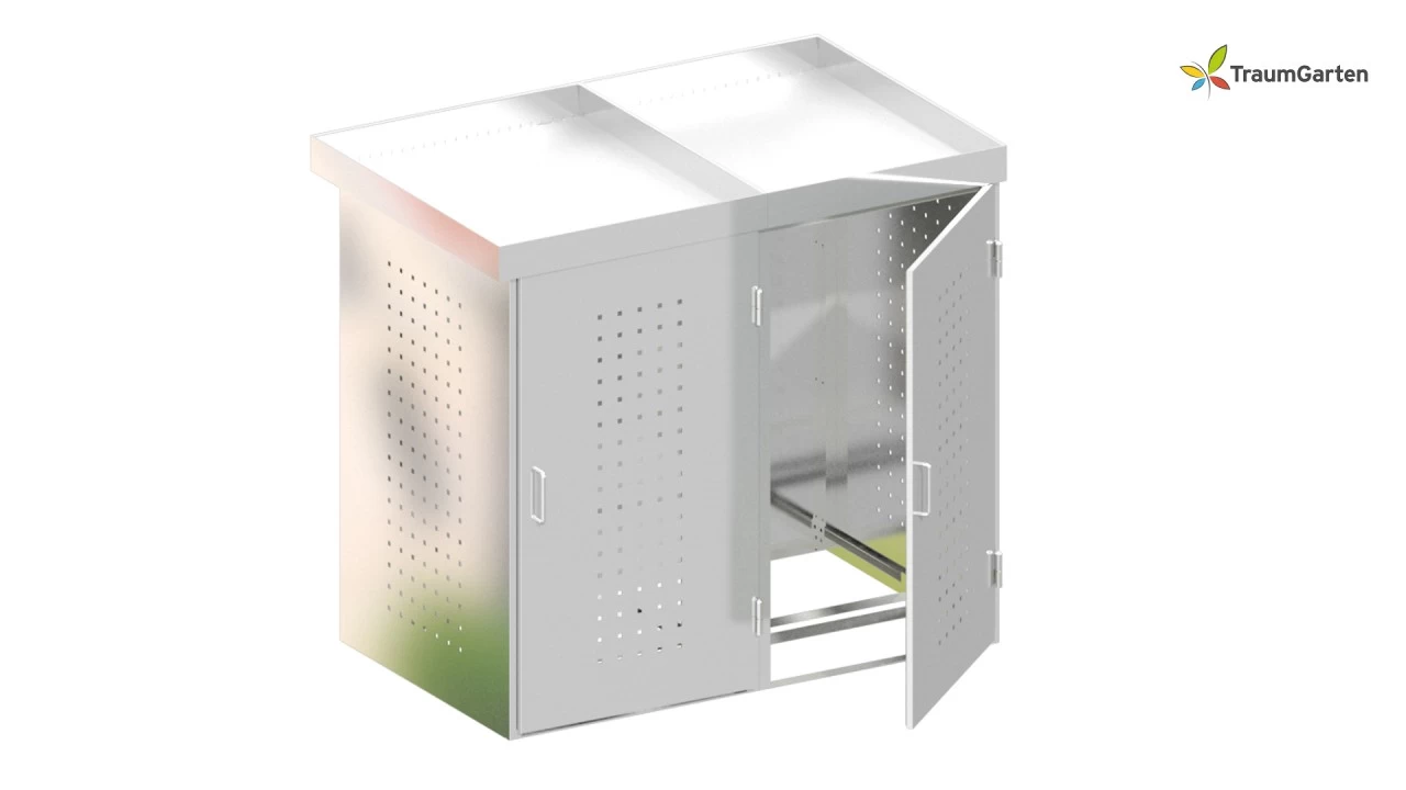 Traumgarten Binto 2er Mülltonnenbox Mit Pflanzschale