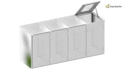 Traumgarten Binto 4er Mülltonnenbox Mit Klappdeckel