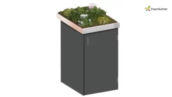 Traumgarten Binto 1er Mülltonnenbox Schiefer Mit Pflanzschale