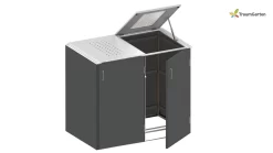Traumgarten Binto 2er Mülltonnenbox Schiefer Mit Klappdeckel