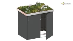 Traumgarten Binto 2er Mülltonnenbox Schiefer Mit Pflanzschale