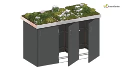 Traumgarten Binto 3er Mülltonnenbox Schiefer Mit Pflanzschale