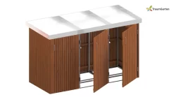Traumgarten Binto 3er Mülltonnenbox Hartholz Mit Pflanzschale