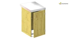 Traumgarten Binto 1er Mülltonnenbox Nadelholz Mit Pflanzschale