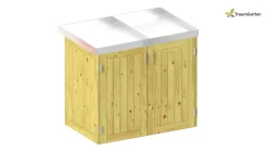 Traumgarten Binto 2er Mülltonnenbox Nadelholz Mit Pflanzschale