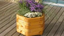 Blumenkasten 6-eckig, 50x50cm, Farbig Lasiert 885273