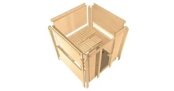 Karibu Sauna Kotka + 4,5kW Saunaofen Mit Ext. Steuerung Easy