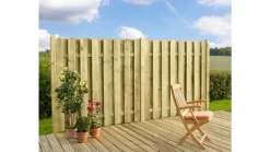 Sichtschutz Zaun Bohlenzaun Kiefer/Fichte Kesseldruckimprägniert