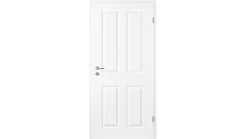 Zimmertür Weißlack RSP Vier Füllungen Eckkante