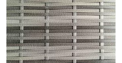 DeVries Strandkorb Cliff XL Kunstoffgeflecht Stone Grey Gestell Grau Lasiert 130cm Breit