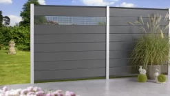 Zaunserie WPC Steckzaun Design-Inlay