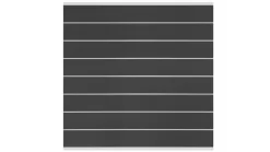 System WPC Zaunfeld Set Steingrau/ Alu Blank Steckzaun