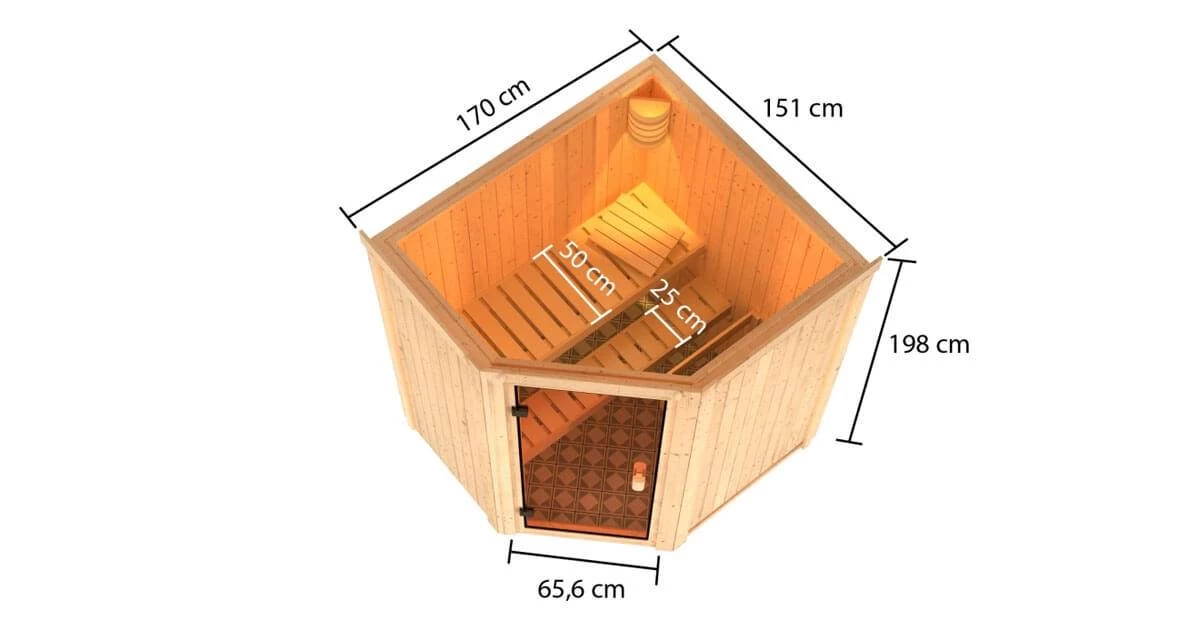 Karibu Sauna Faurin Ohne Ofen – Bild 4