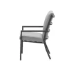 Garden Impressions Dining Stuhl Sergio Carbon Black/ Hellgrau Stapelbar