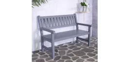 Gartenbank Bordeaux 2-sitzer Grau