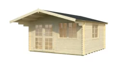 Gartenhaus England 1 384 X 284cm 40mm Blockhaus Mit 150cm Vordach