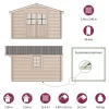 Gartenhaus Irland 1,5 380 X 412cm Aufstellmaß Inkl. Dachüberstand Blockhaus 40mm Wandstärke