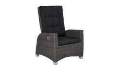 Garten-Loungemöbel Sitzgruppe Rocking / Barcelona Living Set Grau-mix Polyrattan