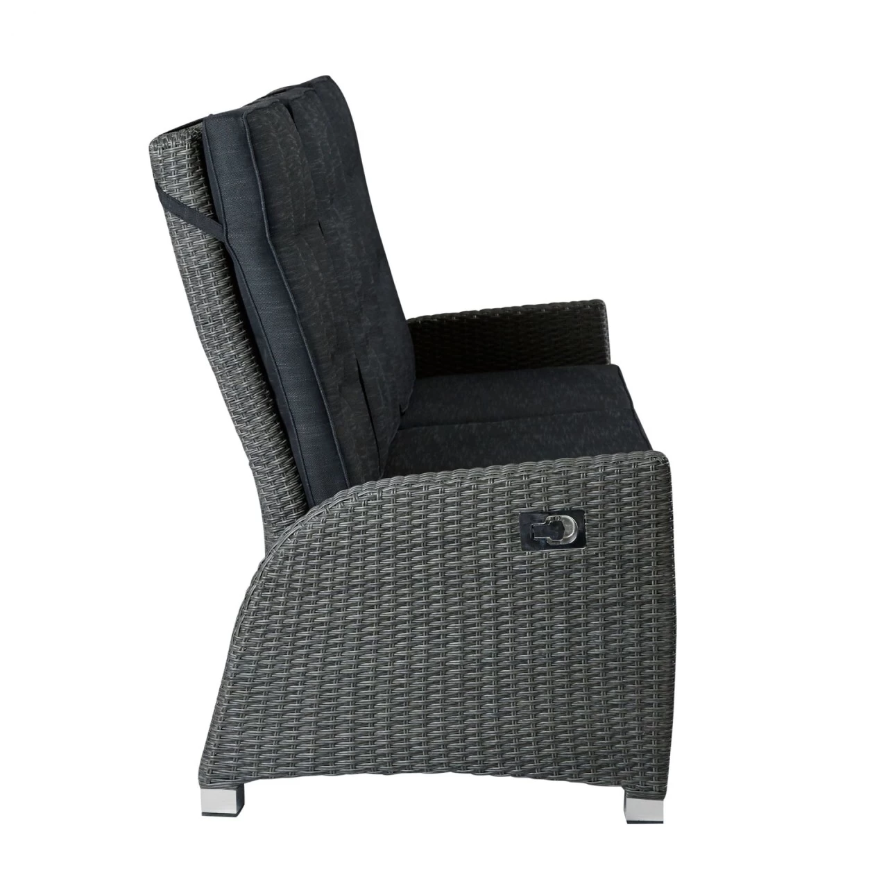 Gartenbank Speisesofa Barcelona / Rocking Grau Anthrazit Mit 3 Stufenlos Verstellbaren Rückenlehnen – Bild 4