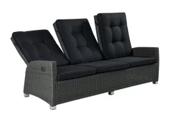 Gartenmöbel Set Barcelona / Rocking Grau Anthrazit 17teilig Gartenmöbel Set Polyrattan