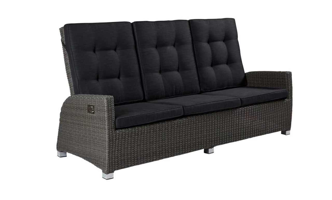 Gartenbank Speisesofa Barcelona / Rocking Grau Anthrazit Mit 3 Stufenlos Verstellbaren Rückenlehnen – Bild 2