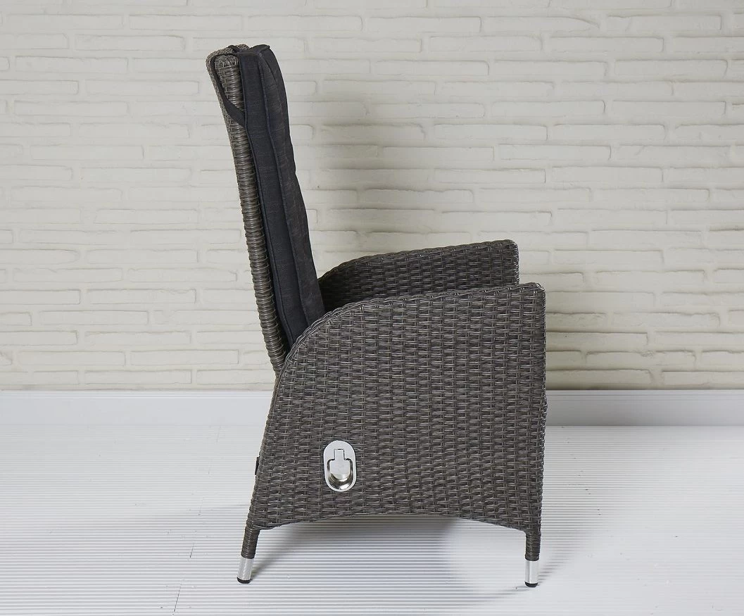 Gartenmöbel Set Barcelona / Rocking Grau Anthrazit 17teilig Gartenmöbel Set Polyrattan – Bild 5