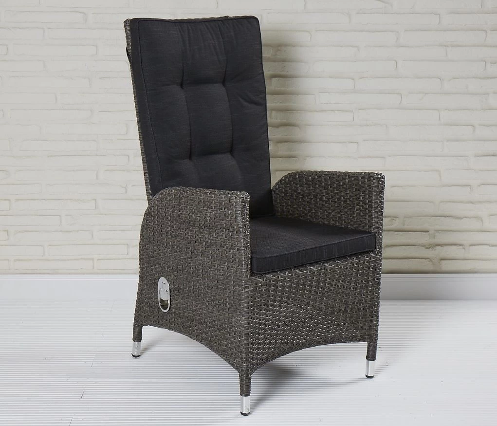 Gartenmöbel Set Barcelona / Rocking Grau Anthrazit 17teilig Gartenmöbel Set Polyrattan – Bild 2