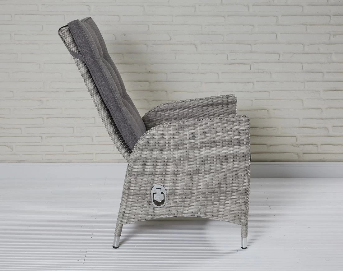 Gartenmöbel Set Vigo / Parma Grau 9teilig Gartenmöbel Set Polyrattan – Bild 6