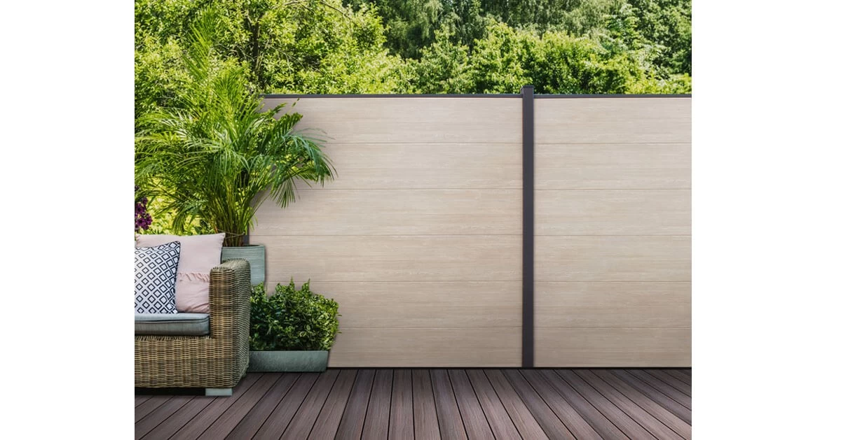 Groja System PVC Modulzaun Basic-Line Sheffield Oak Steckzaun