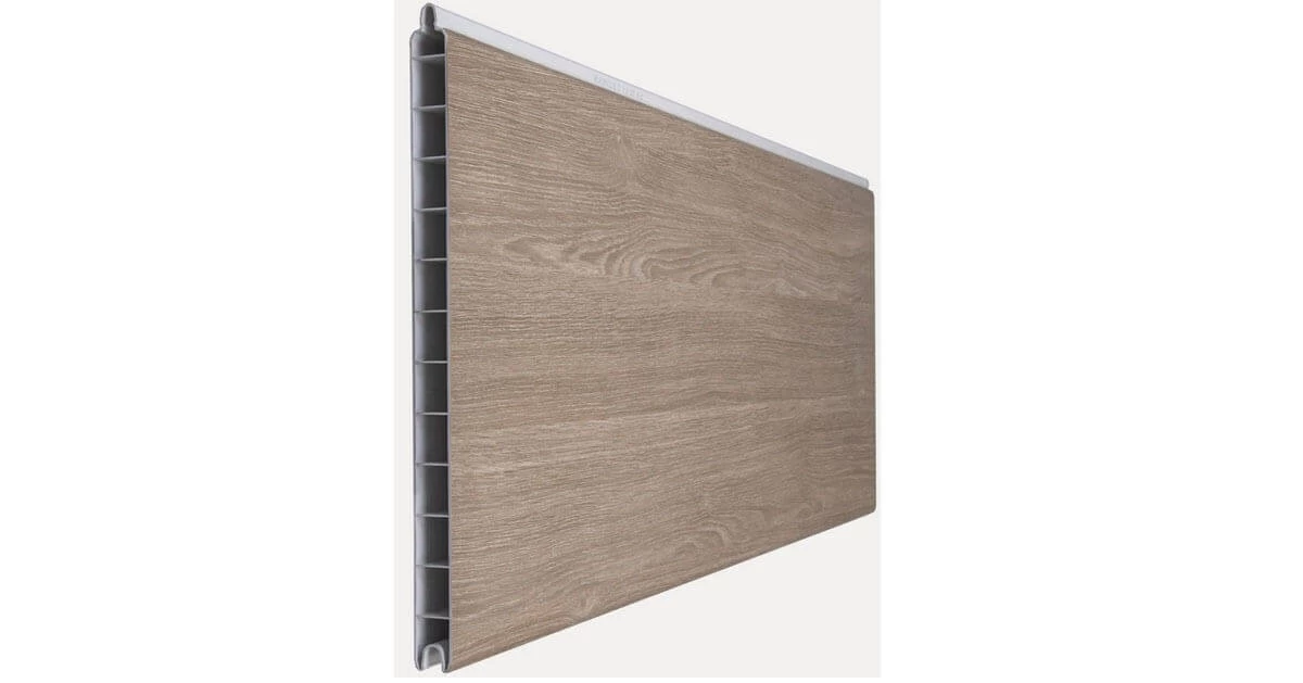 Groja System PVC Modulzaun Basic-Line Sheffield Oak Steckzaun – Bild 3