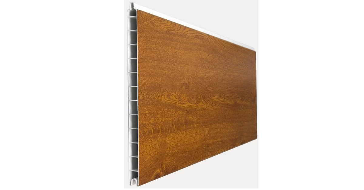 Groja System PVC Modulzaun Basic-Line Golden Oak Steckzaun