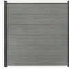 Groja System PVC Modulzaun Basic-Line Grey Ash Cut Steckzaun