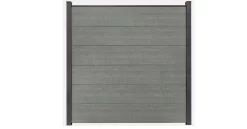 Groja System PVC Modulzaun Basic-Line Grey Ash Cut Steckzaun