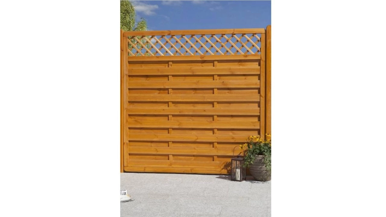 Sichtschutz Zaun Sunline Rankgitter Farbig Lasiert – Bild 2