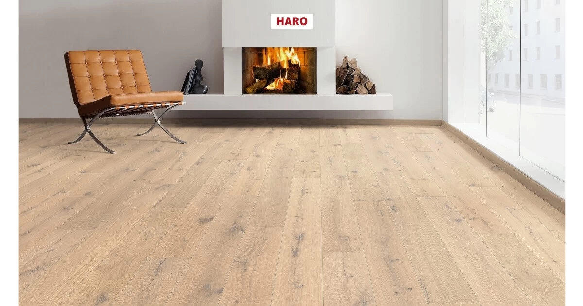 Haro Parkett 4000 Eiche Puroweiß Sauvage Strukturiert