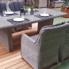 Geflechttisch Durban Polyrattan Hellgrau